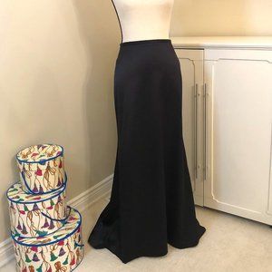 JS Collections, Black Satin Fishtail Maxi Skirt (2 Sizes available 8P or 10P)